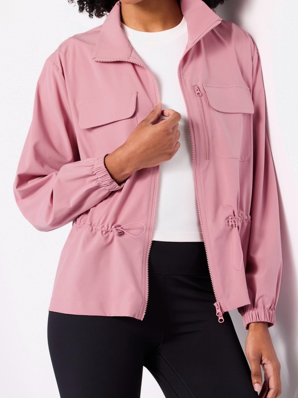 NWOT We Wander WonderLite Women’s Commuter Jacket Lightweight Drawstring Rose